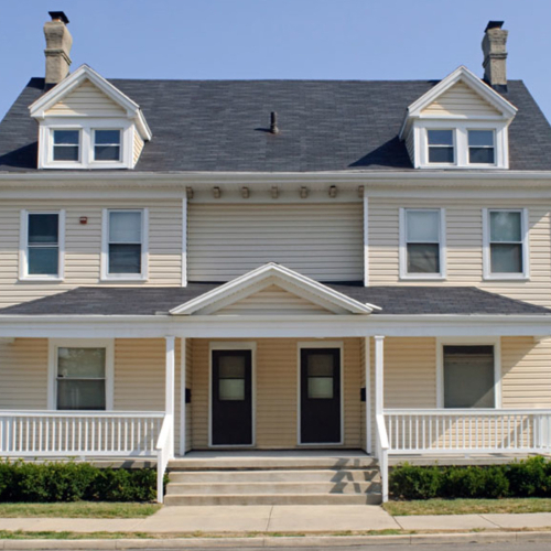 front view of duplex